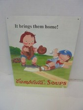 12" X 15" metal sign campbell's soups it brings them home 1993
