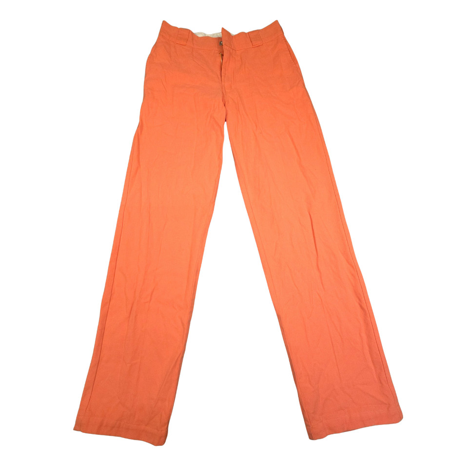 Dickies Pants womens 8 orange Chino Regular Tapered fit cotton trouser Size 8