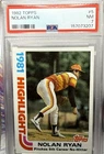 NOLAN RYAN~1982 TOPPS '81 HIGHLIGHT 5TH NO-HITTER PSA-7 NR-MT CARD #5 (NEW CASE)