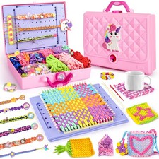 Multi-Functional 400 Pcs Friendship Bracelet Making Kit for Girls,Weaving Lo...