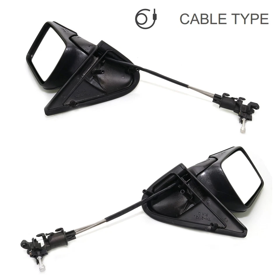 Par de espejos retrovisores tipo cable Fit 1991-98 Volkswagen Golf MK3 1E Jetta Vento A3 1H Foto 4 de 4