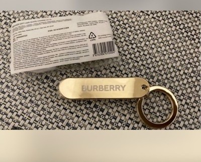 Burberry Skateboard Charm Keychain Bag Charm Gold-Tone  GWP
