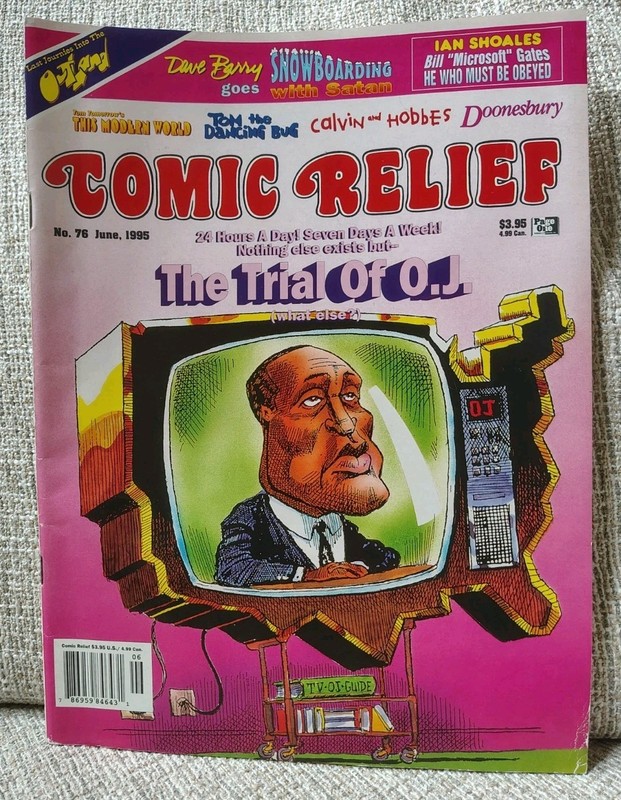 1995 JUNE COMIC RELIEF MAGAZINE - THE TRIAL OF O.J. - ISSUE#76