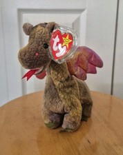 TY Beanie Baby - SCORCH the Dragon 7 inch - MWMTs 1998 Vintage