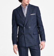 Tommy Hilfiger Hombre Calce Moderno Doble Pecho Lino Traje Chaqueta Precio de venta sugerido por el fabricante 360 USD