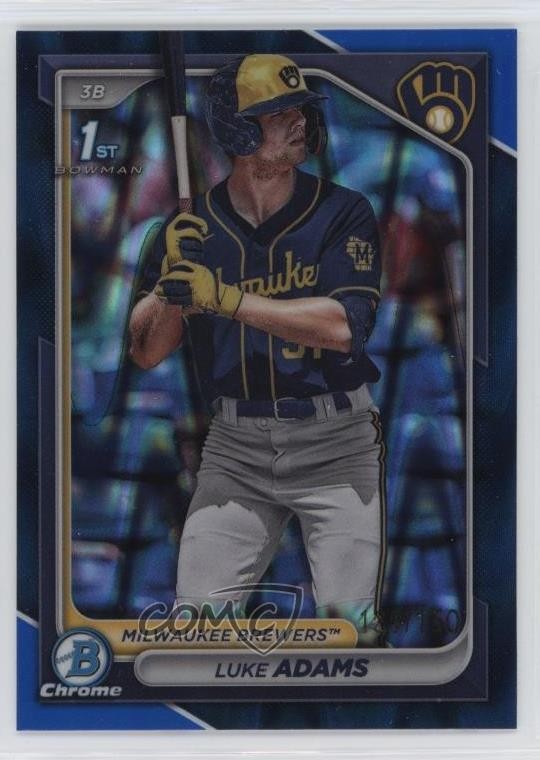 2024 Bowman Chrome Prospects Blue RayWave Refractor /150 Luke Adams #BCP-50 1k9t