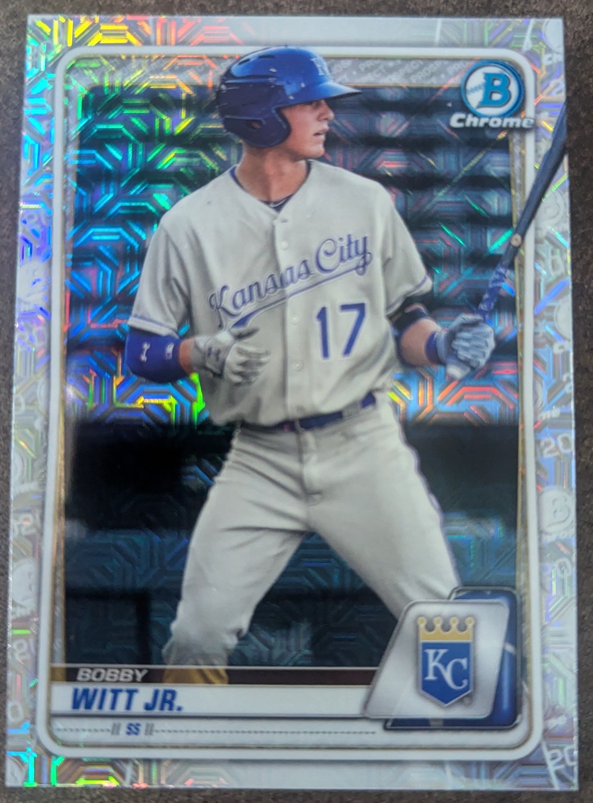 2020 Bowman Chrome Prospects Mojo Refractor Bobby Witt Jr #BCP-160 KC Royals