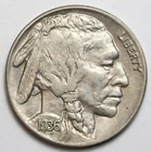 New Listing1936 5c Buffalo Nickel - RAW - Excellent Luster / Nice Looking Coin