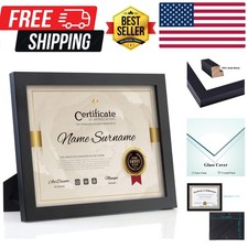 Document Frame Certificate Frames Made of Solid Wood High Definition Glass an...