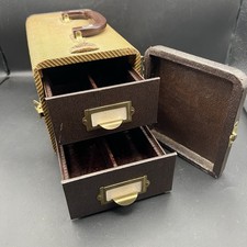 Vintage Barnett  Jaffe Baja 2 Drawer 35 mm Slide Case Storage Box