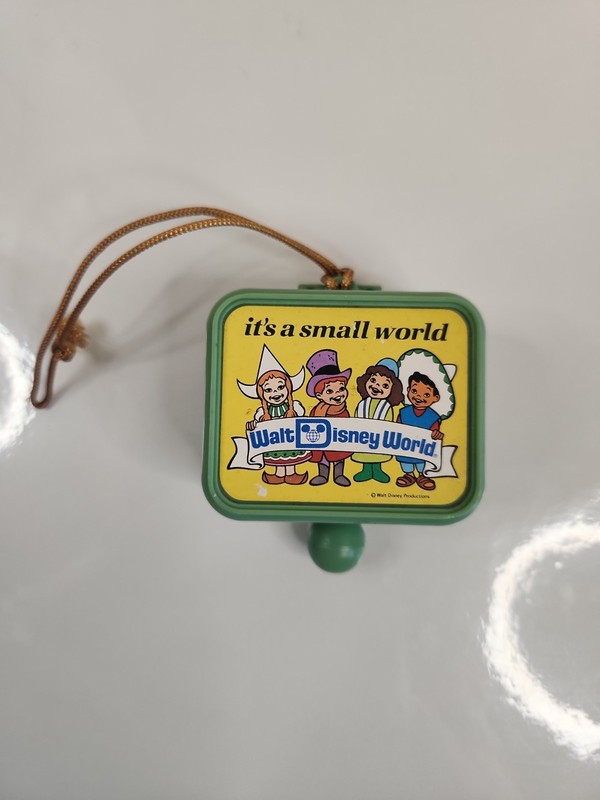 Vintage Disney Christmas Ornament Music Box 1970s It's A Small World (Working)