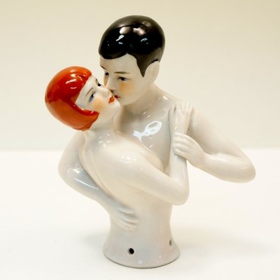 połowa lalki pierrot Half Doll Pincushion Arms Away Styl Art Deco Styl Art Nouve