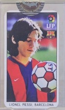 ?? 2004 Lionel Messi LFP Italian Promo Mini Card Campiones Barcelona Rookie RC. rookie card picture