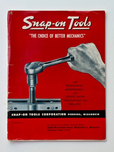 Vintage 1953 Snap-On Tools Catalog "U"