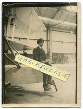 Foto : Flieger Lemm auf Marine Jagd-Flugzeug der Seeflugstation Norderney 1919