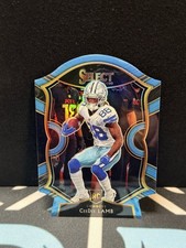 2020 Panini Select CeeDee Lamb Light Blue Die Cut Prizm #57 Rookie Card RC Match. rookie card picture