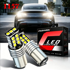 2 White 1157 Led Turn Signal Backup Reverse Tail Parking Light Bulb Super Bright