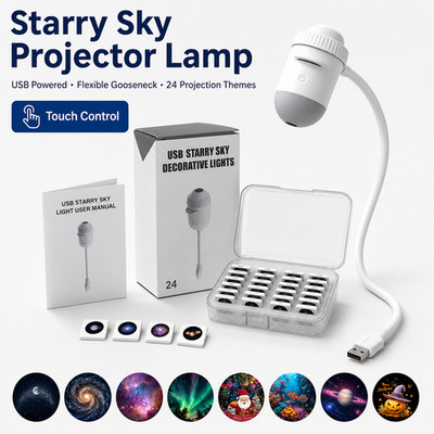 Star Projector Night Light Galaxy Lamp LED Bedroom Decor Kids Gift USB