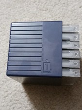 IOMEGA Zip 100 MB 6-Disk Plastic Storage Box for Desk/Drawer/Wall-Navy Blue