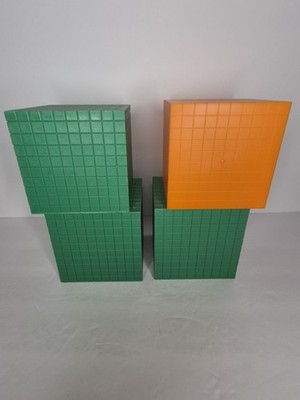 Hartfort Base Ten Blocks w/ (4) 1000 Q-Blocks 532pc Math Manipulative Lot + Case