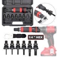 Professional Cordless Drill Rivet Rivnut Nut Gun Adapter Insert Tool Kit M3-M10