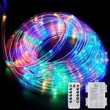Ollivage LED Rope Lights Outdoor String Light Battery 1 Pack, Multi Color-1P