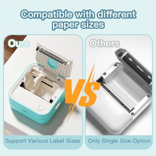 Portable Thermal Label Maker with Tape for Home & Office