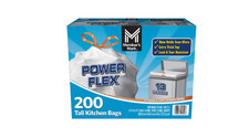 Member's Mark Power Flex 13-Gallon Tall Kitchen Trash Bags, 200 ct.