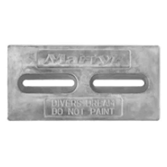 Diver's Dream 12'' L x 6'' W x 0.5'' H Aluminum Rectangular Hull Plate Anode