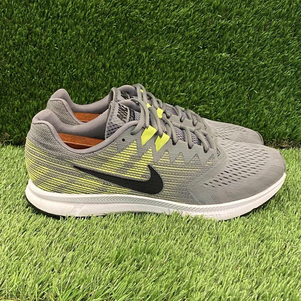 Nike Air Zoom Span 2 Running Shoes Men’s Sz 12 Sneakers Lace Up Vented Gray Volt - Image 2 of 4