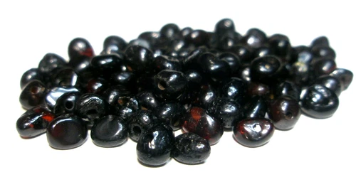 200 pcs - 10 gr Real ROUND-OVAL POLISHED BALTIC HOLED AMBER LOOSE BEADS 4-5 mm