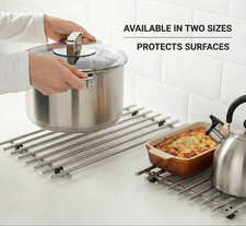 Stainless Steel Trivet Stand Heat Resistant Non Slip Pad Pot Holder for Kitchen