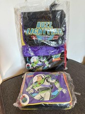 Vintage Toy Story Buzz Lightyear Backpack Lunch Bag Set NOS 90s Disney Pixar