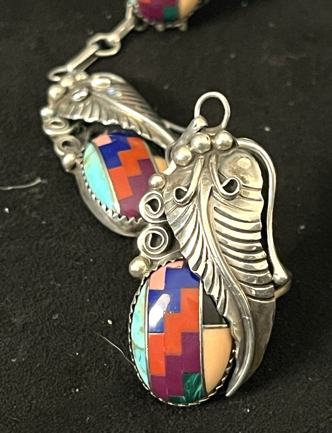 H Signed Native American Slave Cuff Bracelet Vint… - image 8