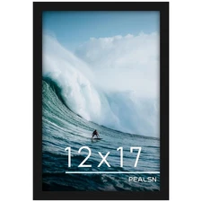 PEALSN 12x17 Picture Frame Black, Photo Frame for Wall Mounting Display Horiz...
