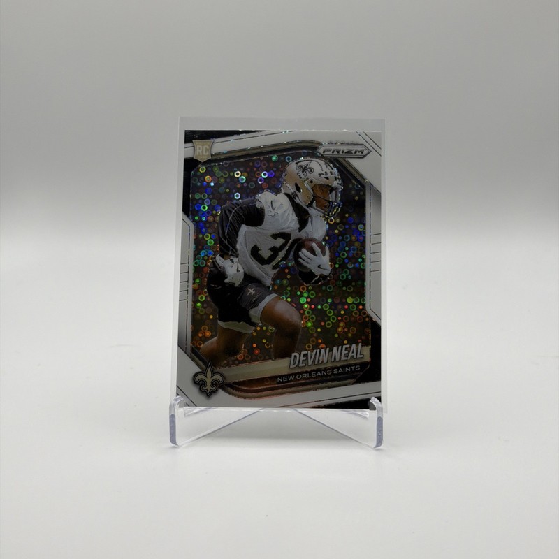 2025 Panini Prizm - Rookies Devin Neal #393 White Disco Prizm (RC)