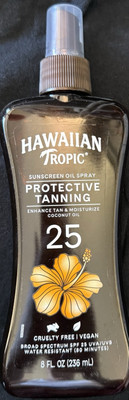 Hawaiian Tropic Protective Tanning  SPF 25 8oz With Coconut Oil FREE FAST SHIP