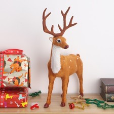 Image of 5 .9 Plush Reindeer Toy for Christmas Party Decor Ornament Decorative