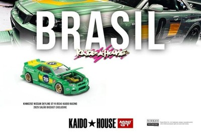 Kaido House Brazil  Event Diecast 6 - 2025- EXCLUSIVE  Nissan R34 Skyline 1/64