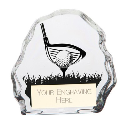 R4US Glas Award 90 mm Golf Trophäe personalisiert kostenlose Gravur
