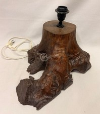 Lampada di design da tavolo radice tronco d'albero in legno arredo arredamento