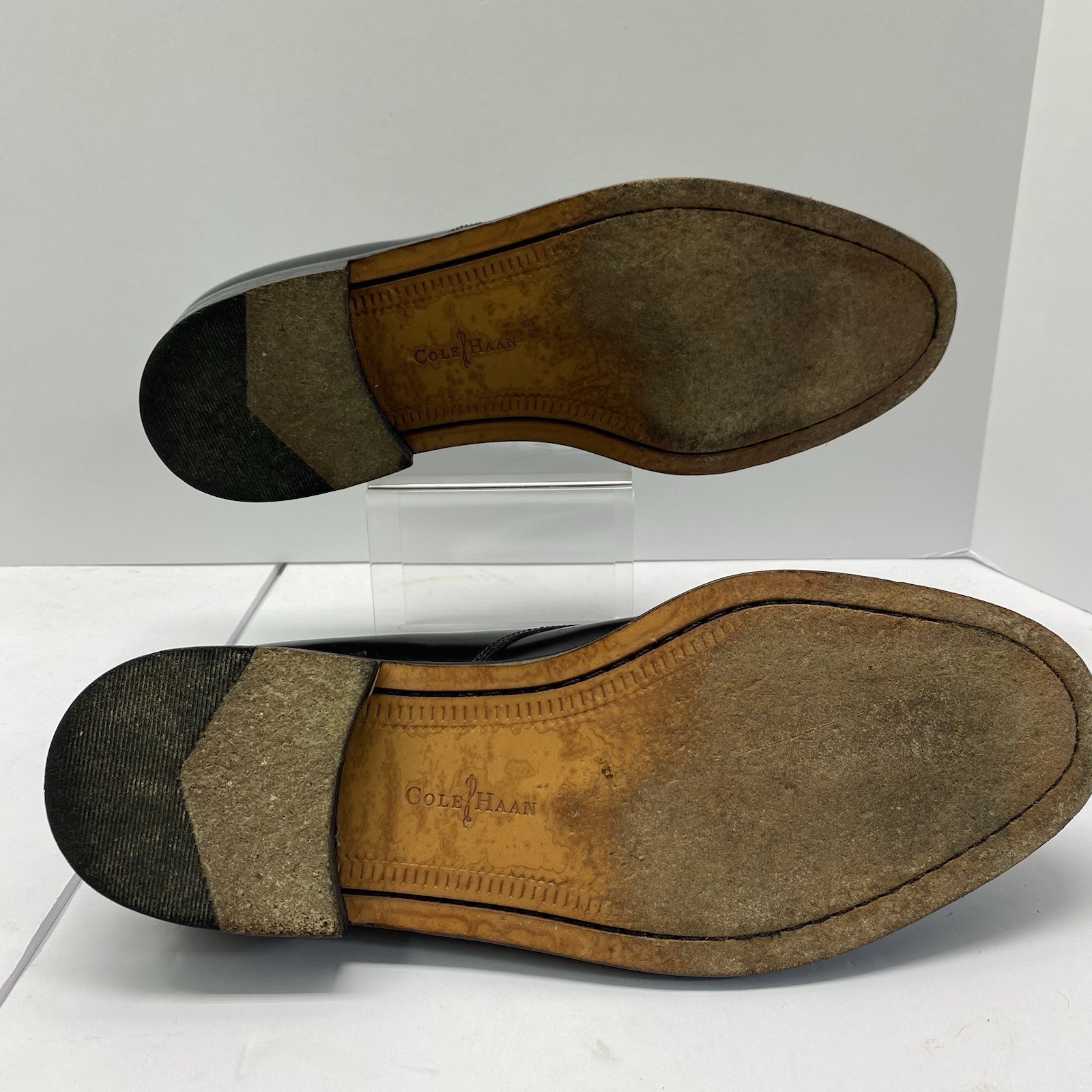 SAOLA Scarpe stringate Cole Haan Oxford nere in pelle con punta divisa da uomo taglia 10 1 2 D