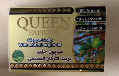 150 G Queen Pafion Aleppo-Seife mit natürlichen Arganöl