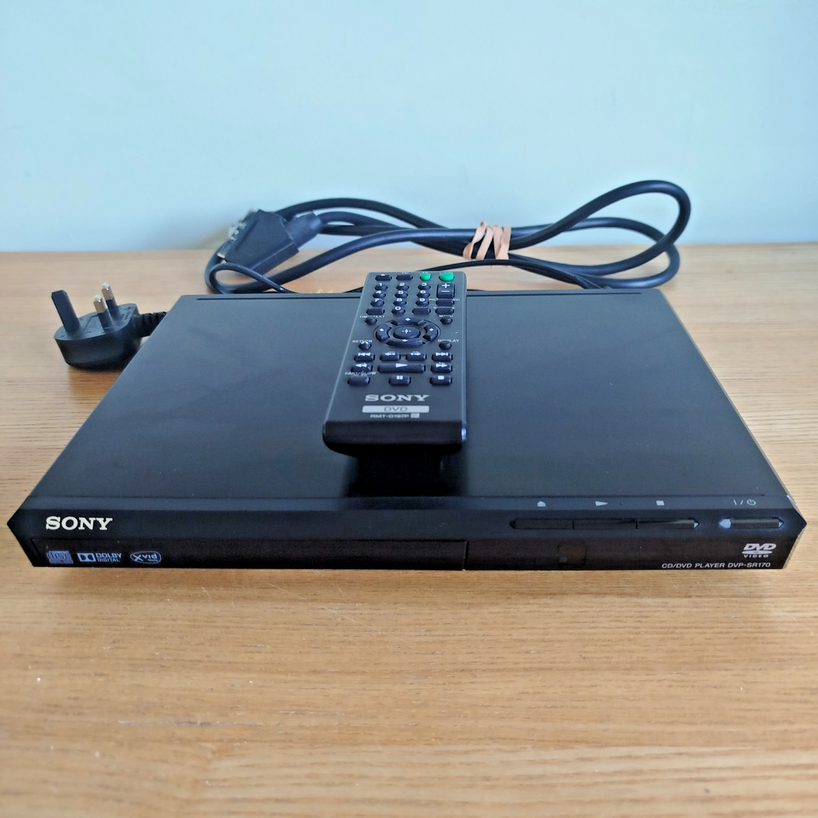 Sony DVP-SR170 DVD Player Black Remote SCART Lead Tested Caravan