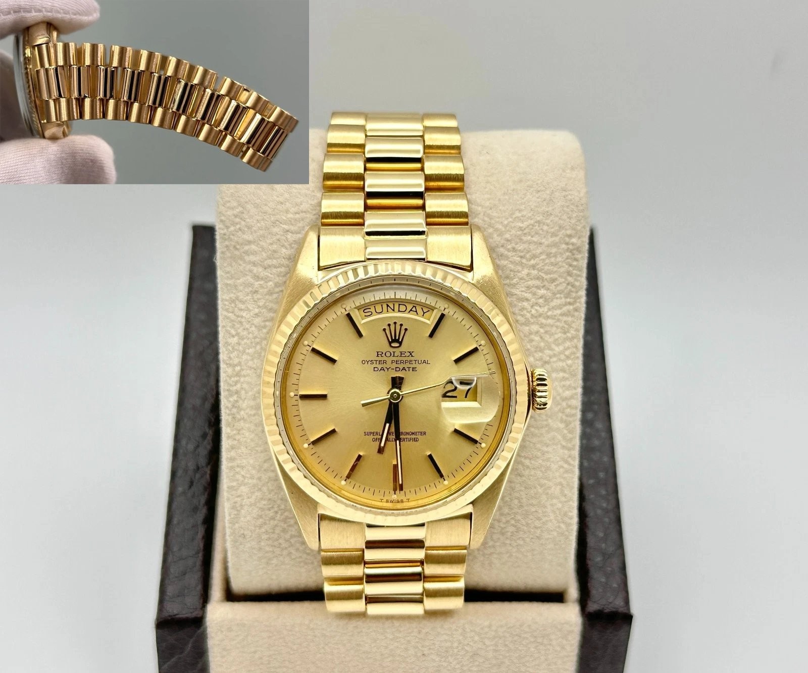 Rolex President Day Date 1803 36mm Champagne Dial 18K Yellow Gold