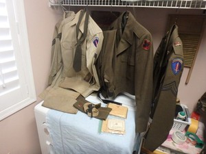 LARGE GROUPING OF U.S. VETS UNIFORMS, KOREAN WAR