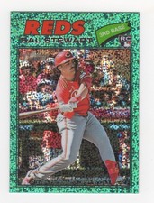 2026 Topps Heritage Baseball SAL STEWART Chrome Blue Sparkle Refractor RC #221