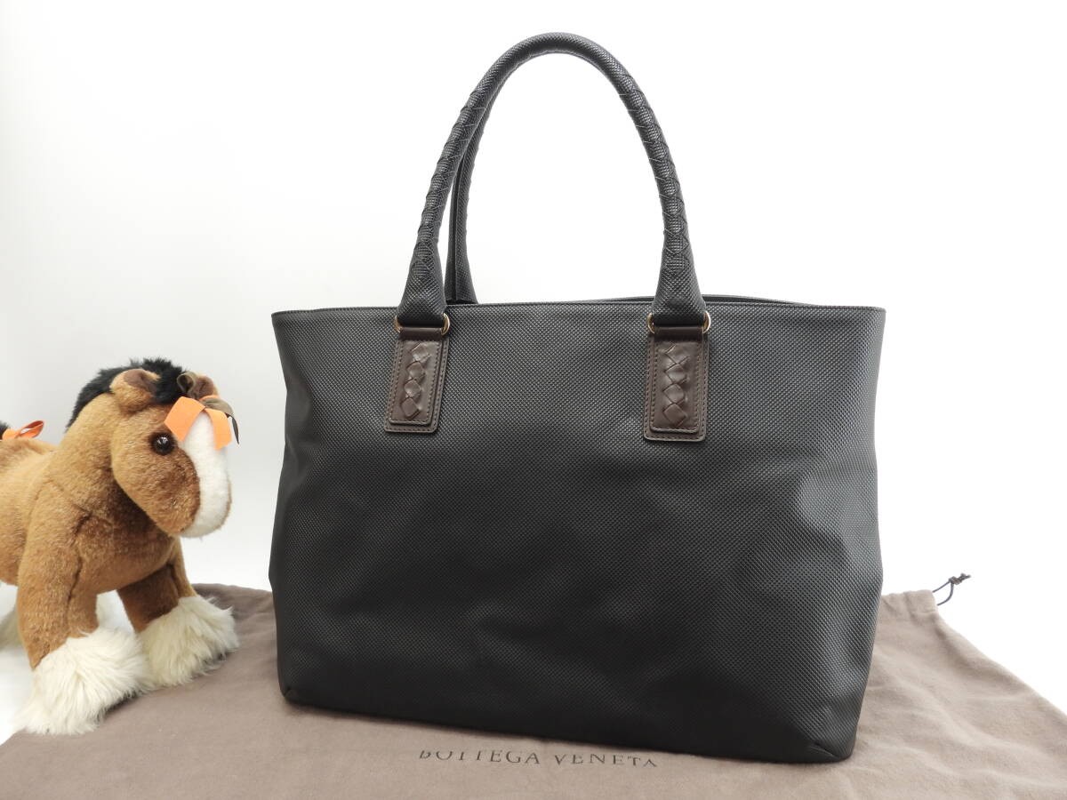 Bottega Veneta Marco Polo Tote Bag Black Business Men's Handbag