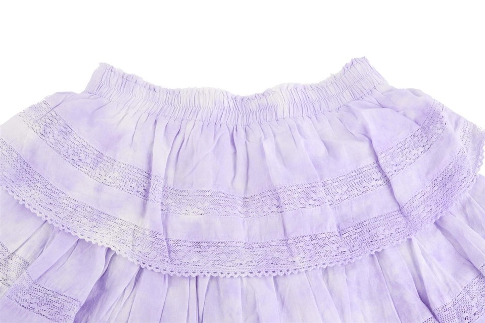 LOVESHACKFANCY PURPLE COTTON MINI SKIRT XSMALL | eBay UK