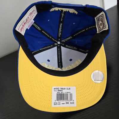 Mitchell & Ness - Casquette dquipe de Basketball NBA Indiana pacers visi&egravere pr courbe grise et bleu marine
